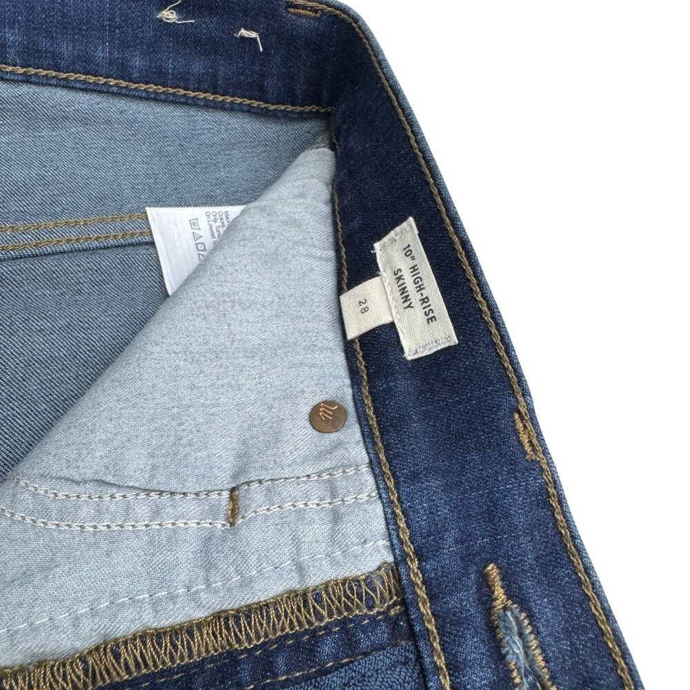 NEW Madewell 10" High-Rise Skinny Jean Womens Blue Denim Pants, Size 28 NWOT - Picture 7 of 11